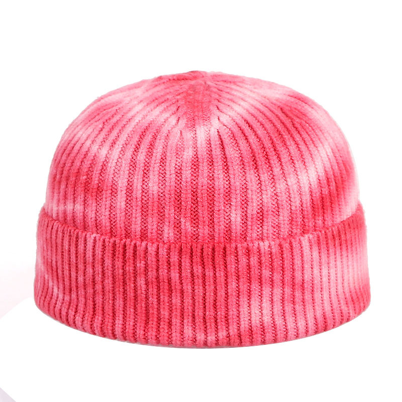 Multi Color Knitted Printed Rib Brimless Unisex Urinal Beanie